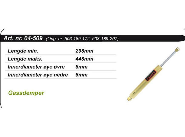 Støtdemper Ski-Doo/Lynx Kimpex Gold 503189172  503189207 